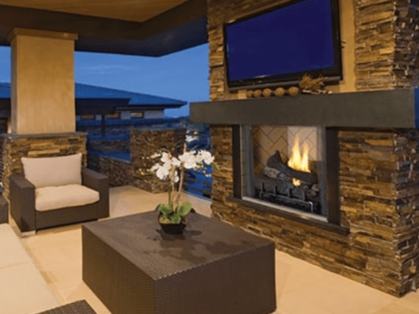 Outdoor Wood Fireplace 4