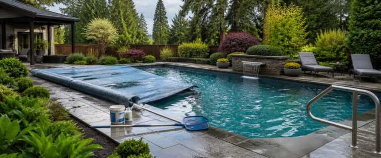 Rainy Pool in Portland